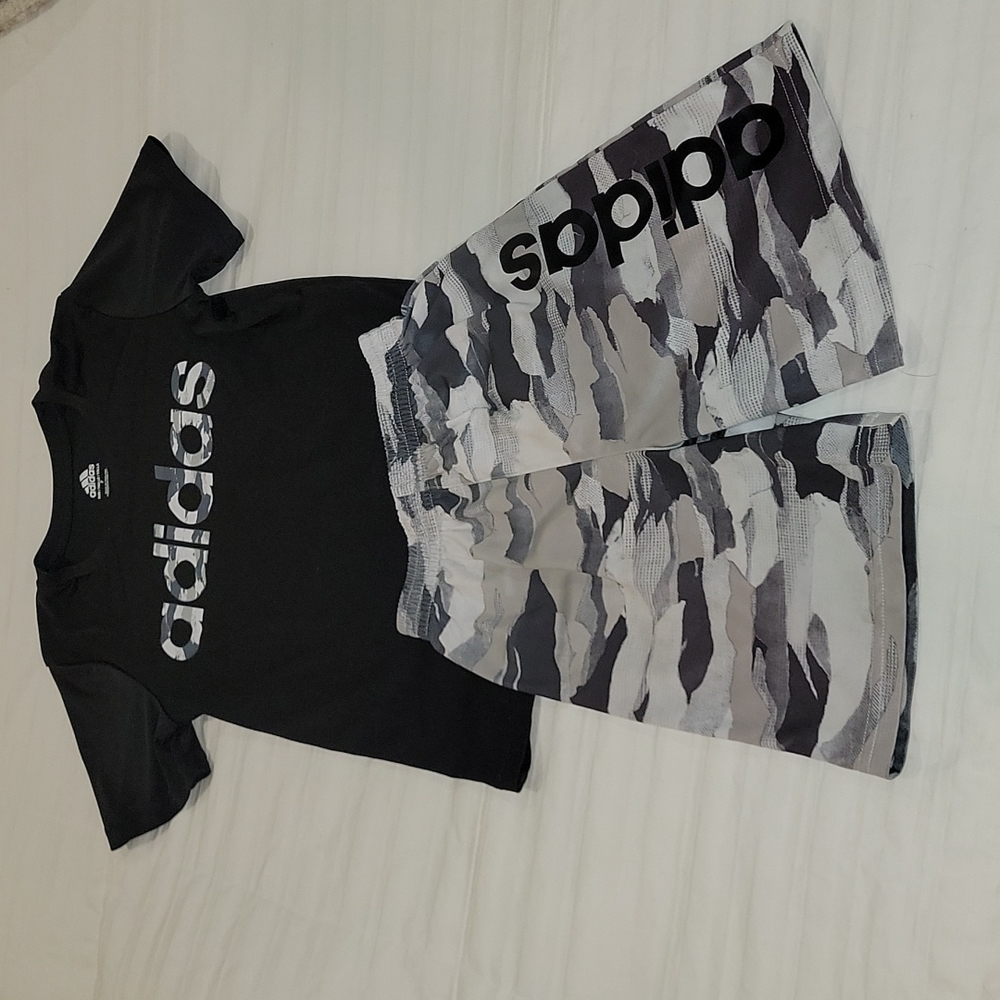 Adidas boy size 7 dri-fit shirt and shorts
